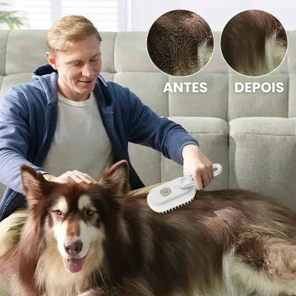 PetClean Max 3 em 1 - Escova a Vapor Elétrico