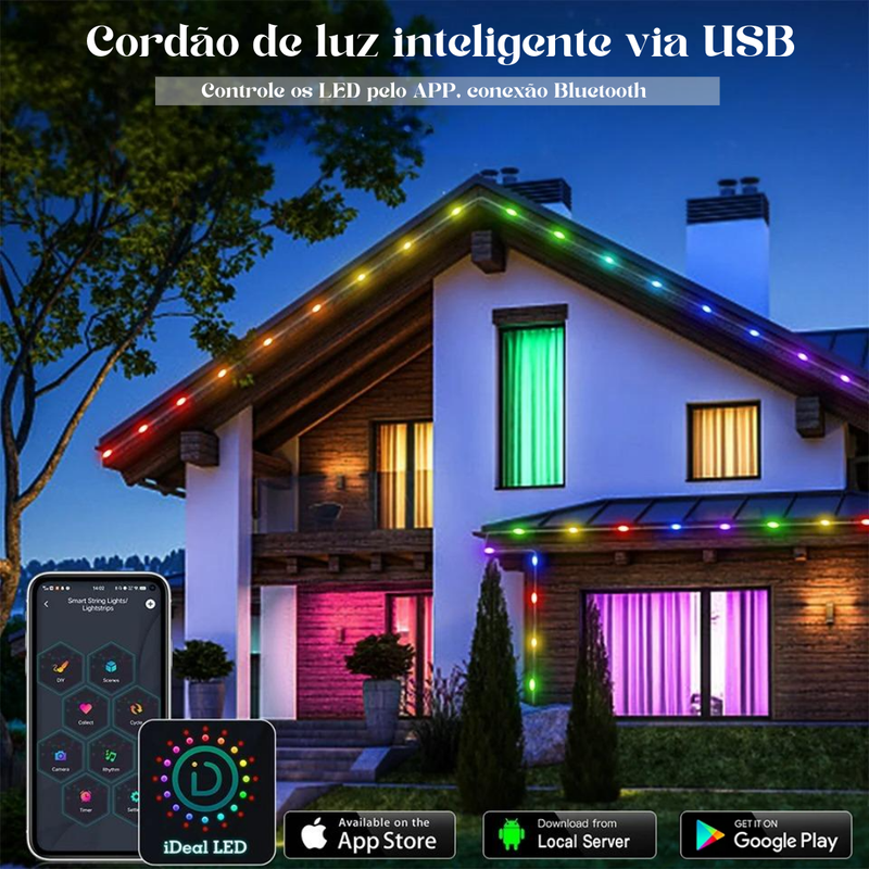 Luzes Natalinas Smart - Controle do seu Celular