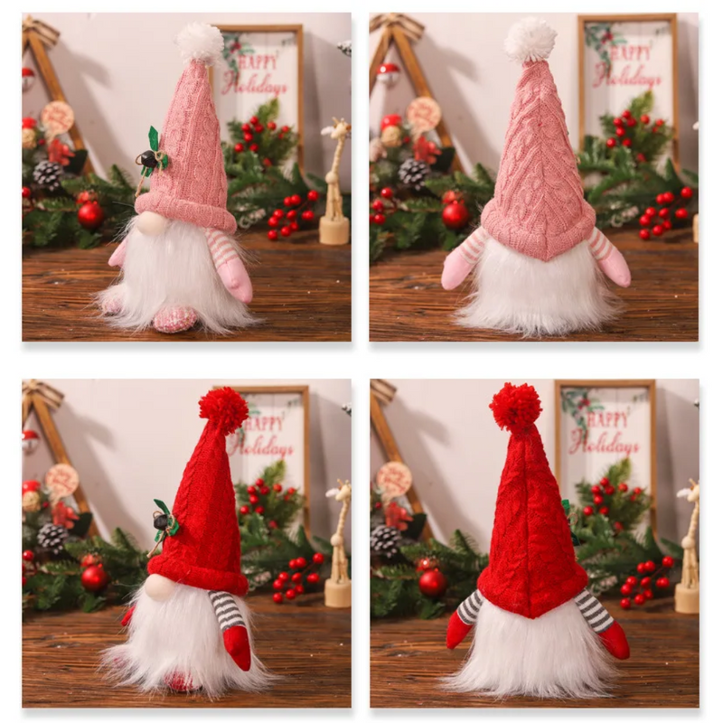 Bonecos Gnomos de Natal com Led