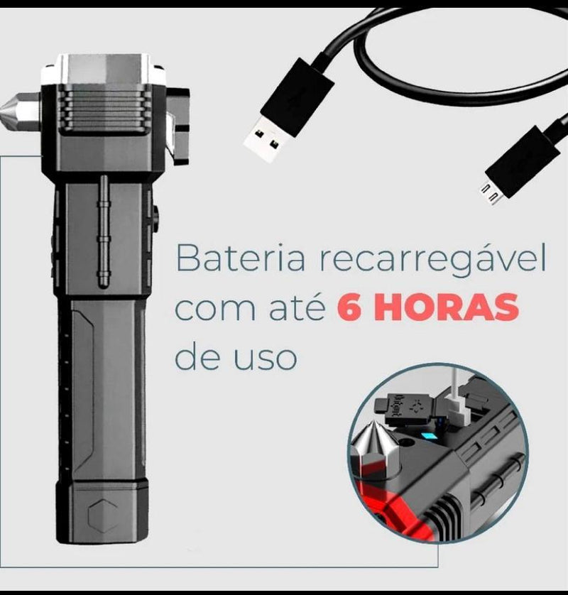 MaxLight - Lanterna Tática Multifuncional 4 em 1 - Loja Zig Zag