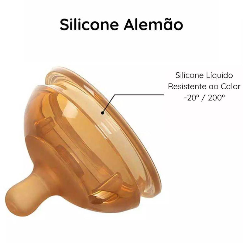 Mamadeira em Silicone Semelhante ao Peito Materno