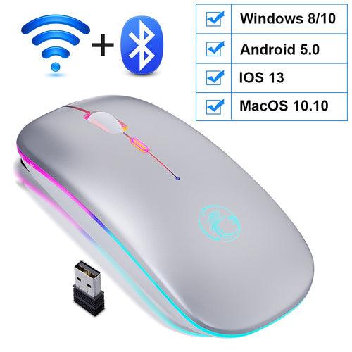 Mouse Led sem Fio Recarregável IMice - Loja Zig Zag